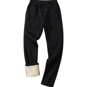 Black fleece lined sweatpants